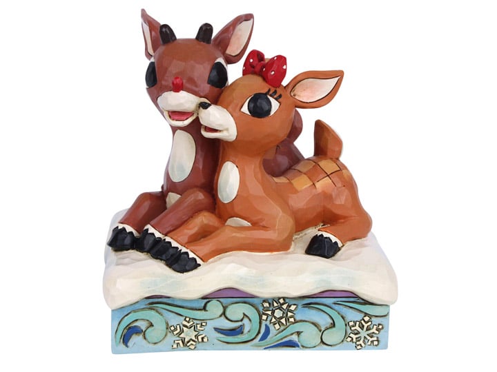 Rudolph the Red-Nosed Reindeer Rudolph & Clarice Laying Down Figurine (Jim Shore) Gallery Image 1
