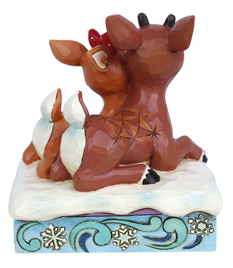 Rudolph the Red-Nosed Reindeer Rudolph & Clarice Laying Down Figurine (Jim Shore) Gallery Image 3