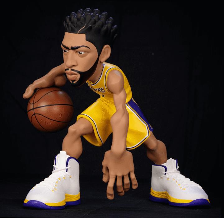 NBA SmAll-Stars: Los Angeles Lakers - Anthony Davis (Gold Jersey) Figure Gallery Image 4