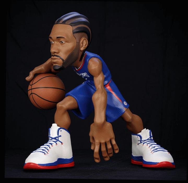 NBA SmAll-Stars: Los Angeles Clippers Kawhi Leonard (Blue Jersey) Figure Gallery Image 3