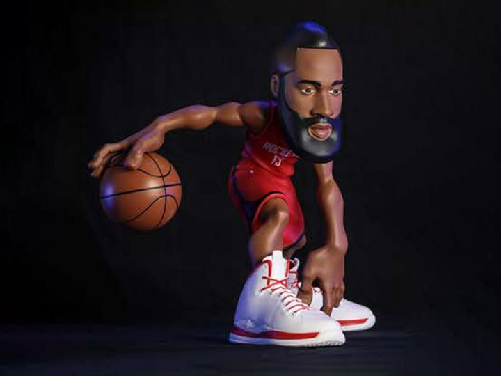 NBA SmAll-Stars: Houston Rockets James Harden (Red Jersey) Figure Gallery Image 1