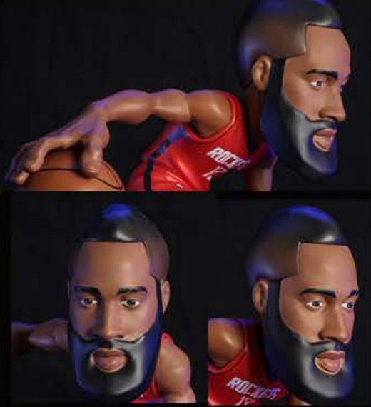 NBA SmAll-Stars: Houston Rockets James Harden (Red Jersey) Figure Gallery Image 3