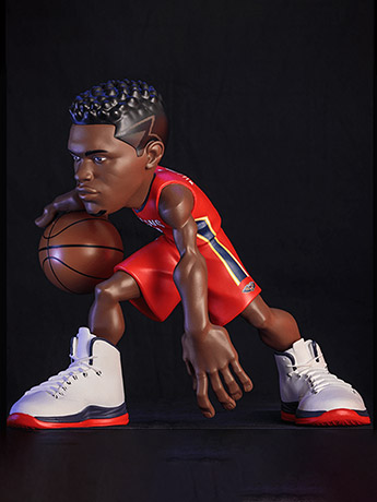 NBA SmAll-Stars: New Orleans Pelicans Zion Williamson (Red Jersey) Figure Gallery Image 2