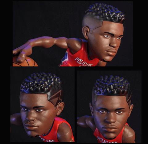 NBA SmAll-Stars: New Orleans Pelicans Zion Williamson (Red Jersey) Figure Gallery Image 3