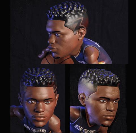 NBA SmAll-Stars: New Orleans Pelicans Zion Williamson (Navy Jersey) Figure Gallery Image 3