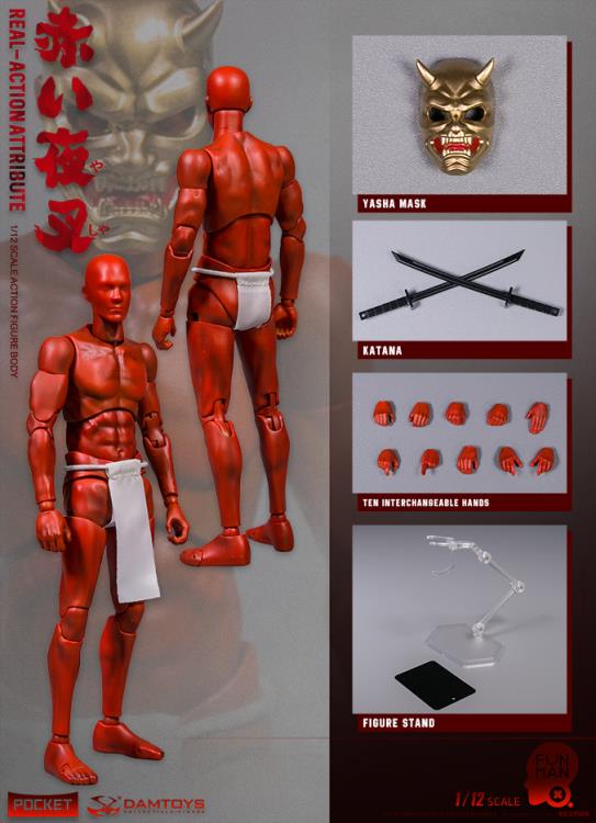 Pocket Elite Real-ActionAttribute Red Yashaman 1/12 Scale Action Figure Gallery Image 14
