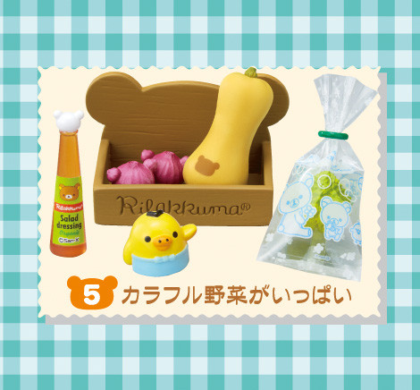 Rilakkuma Natural Market Miniature Collection Boxed Set of 8 Accessories Gallery Image 8