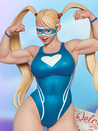 Street Fighter V Rainbow Mika (Season Pass) 1/4 Scale Collector Edition Statue Gallery Image 2
