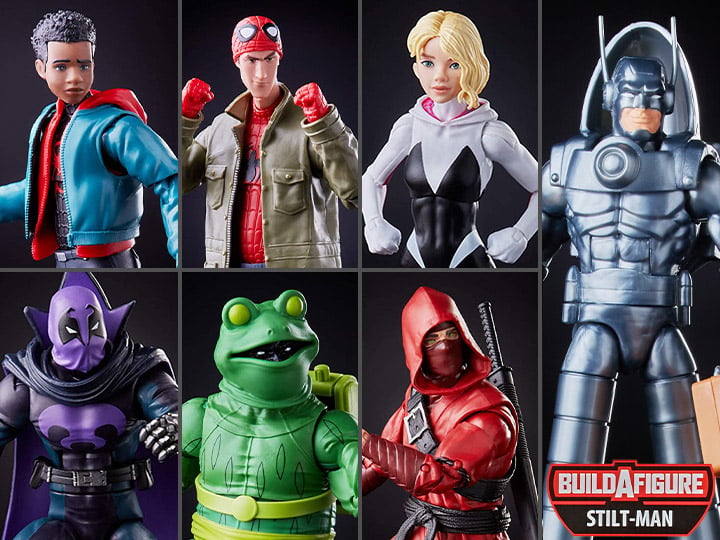Spider-Man: Into the Spider-Verse Marvel Legends Wave 1 Set of 6 Action Figures (Stilt-Man BAF) Gallery Image 1