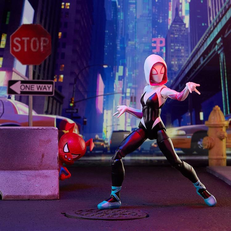 Spider-Man: Into the Spider-Verse Marvel Legends Gwen Stacy Action Figure (Stilt-Man BAF) Gallery Image 10