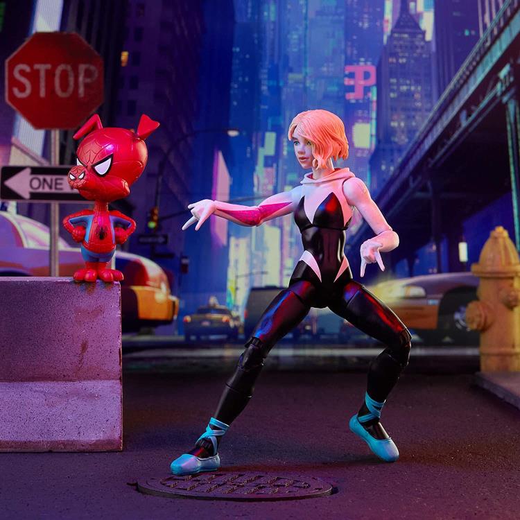 Spider-Man: Into the Spider-Verse Marvel Legends Gwen Stacy Action Figure (Stilt-Man BAF) Gallery Image 12