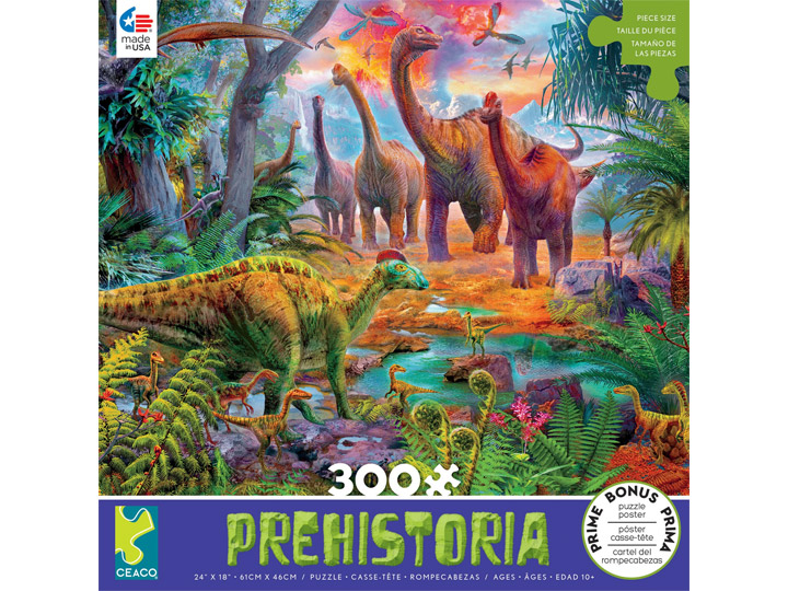 Dino Waterhole Prehistoria 300-Piece Puzzle Gallery Image 1
