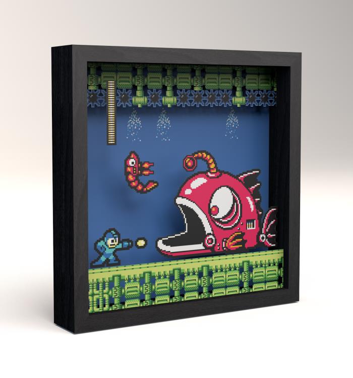 Mega Man 2 Lantern Fish Pixel Frame (9x9) Gallery Image 4