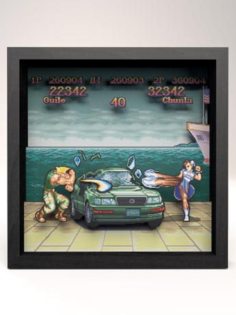 Street Fighter II Car Scene Pixel Frame (9x9) Gallery Image 2