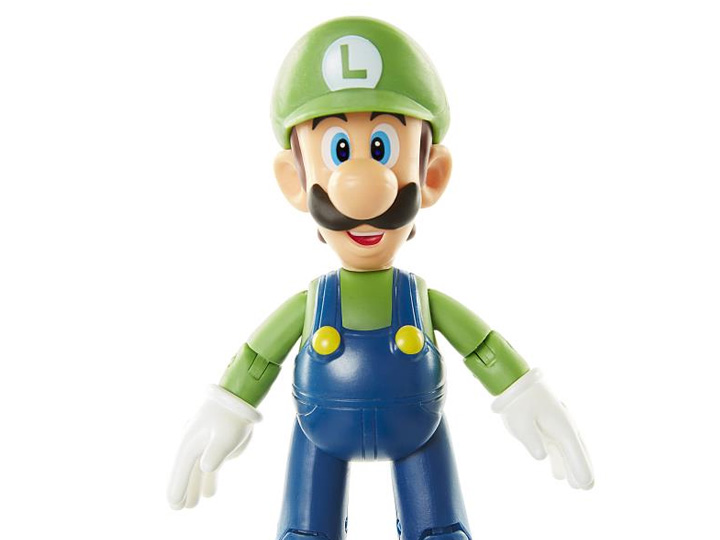 World of Nintendo 4" Figure Luigi with Koopa Shell Gallery Image 1