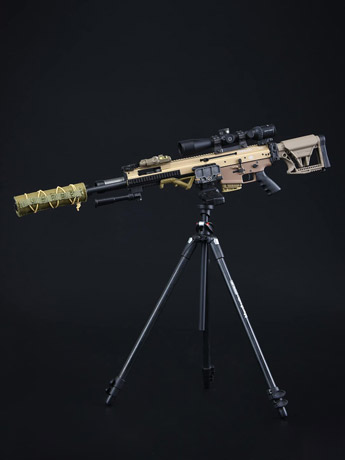 SCAR 20S Multi-Caliber Designated Marksman Collapsible Stock (FDE) Rifle 1/6 Scale Accessory Set A Gallery Image 2
