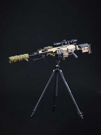 SCAR 20S Multi-Caliber Designated Marksman Fixed Stock (FDE) Creedmoor Rifle 1/6 Scale Accessory Set C Gallery Image 2