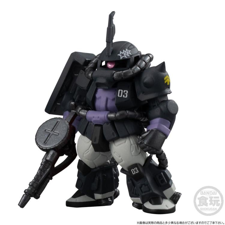 Gundam FW Gundam Converge #9 Black Tri-Stars Zaku II High Mobility Type & Dom Set of 6 Figures Gallery Image 5