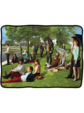 The Office Sunday Afternoon Cast Fleece Throw Gallery Image 2