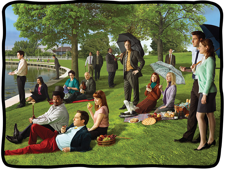 The Office Sunday Afternoon Cast Fleece Throw Gallery Image 1
