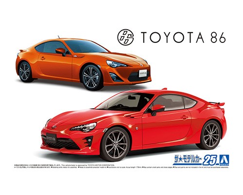 Toyota 86 ZN6 (2016 and 2012) 1/24 Scale Model Kit
