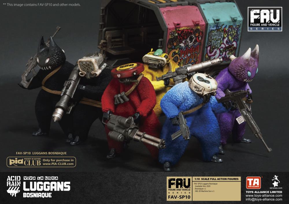 Acid Rain FAV Viva La Loca Luggans Bosniaque Exclusive Action Figure Gallery Image 6