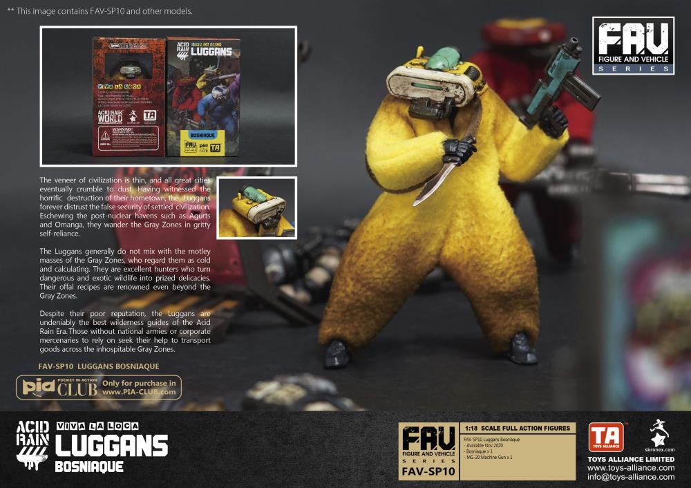 Acid Rain FAV Viva La Loca Luggans Bosniaque Exclusive Action Figure Gallery Image 4