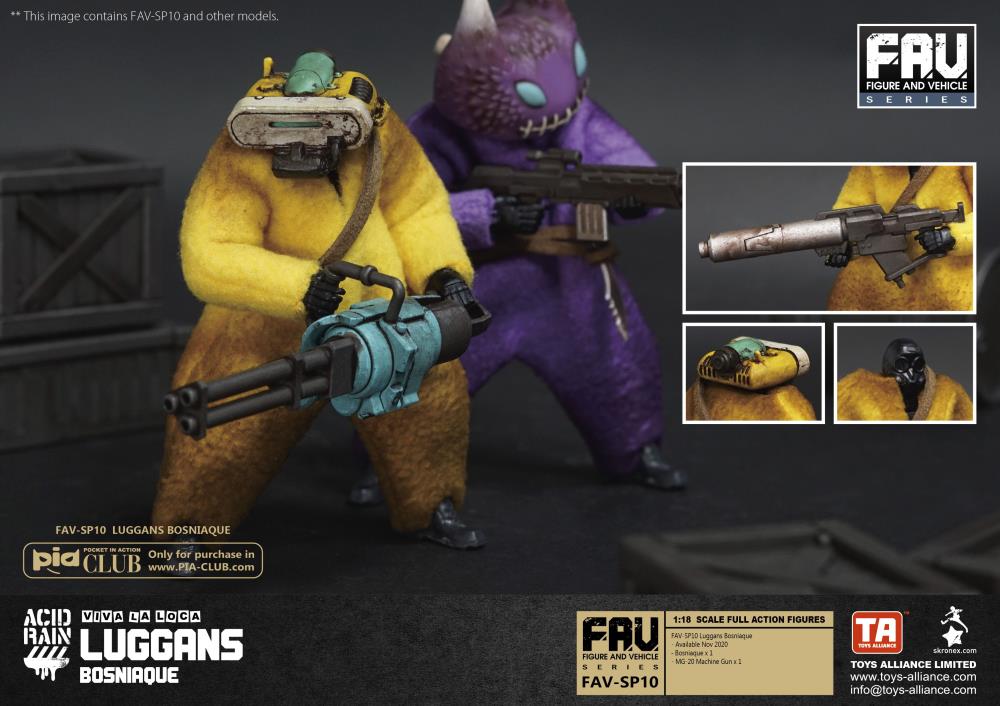 Acid Rain FAV Viva La Loca Luggans Bosniaque Exclusive Action Figure Gallery Image 3