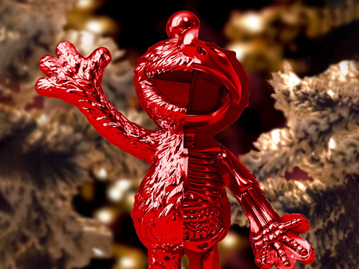 Sesame Street XXRAY Plus Elmo (Red Chrome Edition) Figure Gallery Image 1