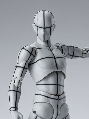 S.H.Figuarts Body-kun Wireframe (Gray Color Ver.) Action Figure Gallery Image 2