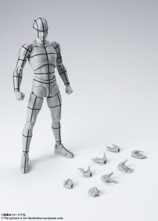 S.H.Figuarts Body-kun Wireframe (Gray Color Ver.) Action Figure Gallery Image 5