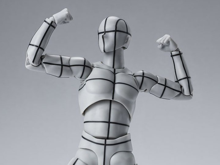 S.H.Figuarts Body-kun Wireframe (Gray Color Ver.) Action Figure Gallery Image 1