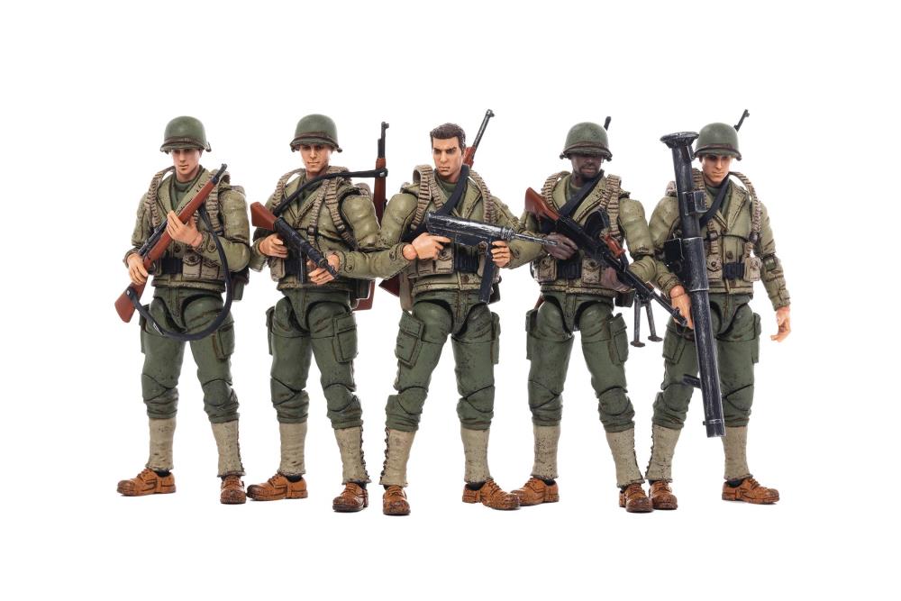 WWII US Army 1/18 Scale Figures Five-Pack Gallery Image 3