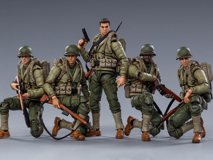 WWII US Army 1/18 Scale Figures Five-Pack Gallery Image 1