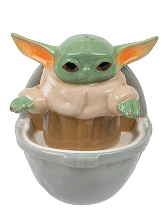 The Mandalorian Grogu Sculpted Ceramic Salt & Pepper Set Gallery Image 2