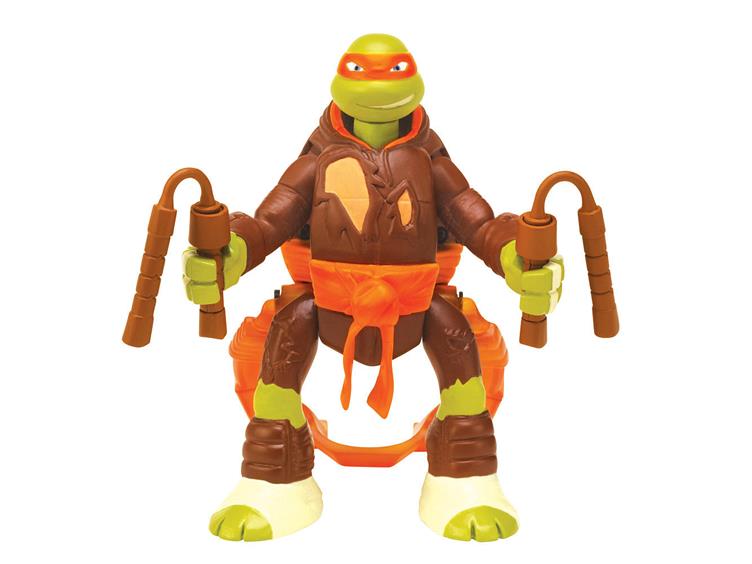 TMNT Ninja Throw & Battle Figure - Michelangelo Gallery Image 1