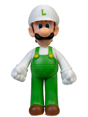 World of Nintendo Fire Luigi 2.5-Inch Scale Limited Articulation Figure Gallery Image 2