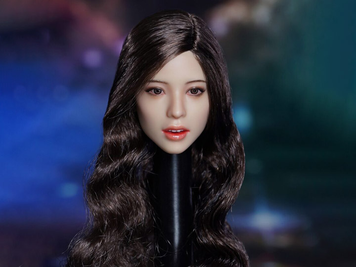 Asian 1/6 Scale Female Head Sculpt (Black Curly Hair) Gallery Image 1