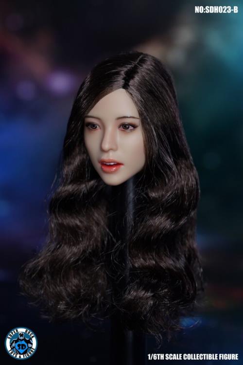 Asian 1/6 Scale Female Head Sculpt (Black Curly Hair) Gallery Image 4