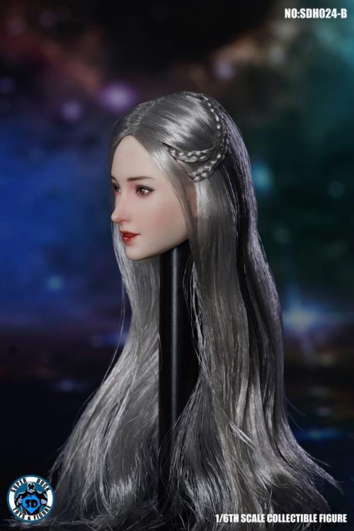 Asian 1/6 Scale Female Head Sculpt (Silver Hair) Gallery Image 5