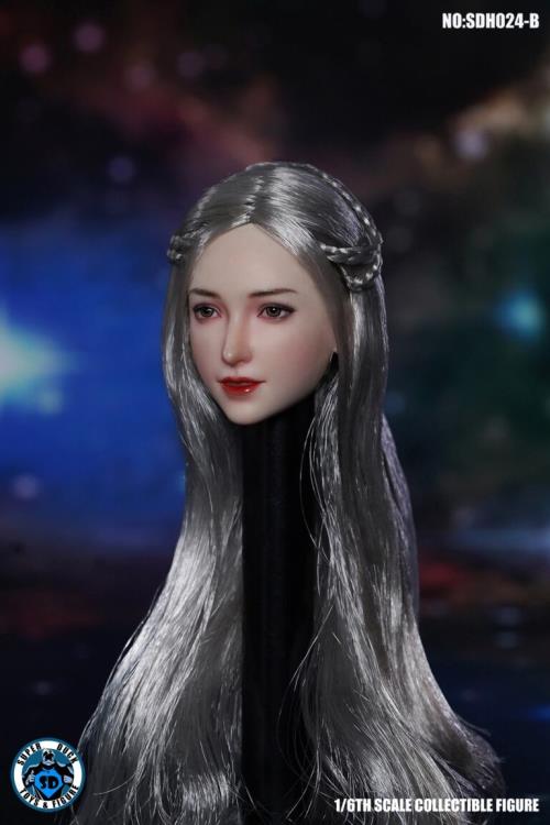 Asian 1/6 Scale Female Head Sculpt (Silver Hair) Gallery Image 4