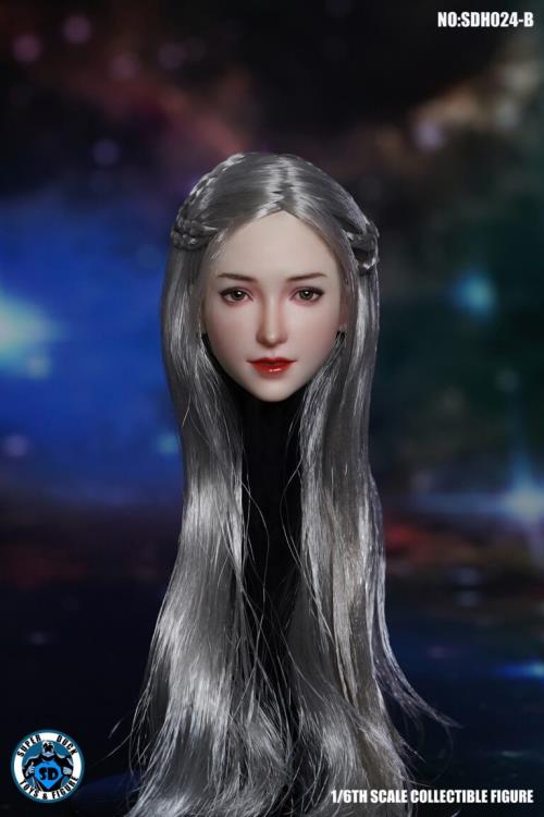Asian 1/6 Scale Female Head Sculpt (Silver Hair) Gallery Image 3