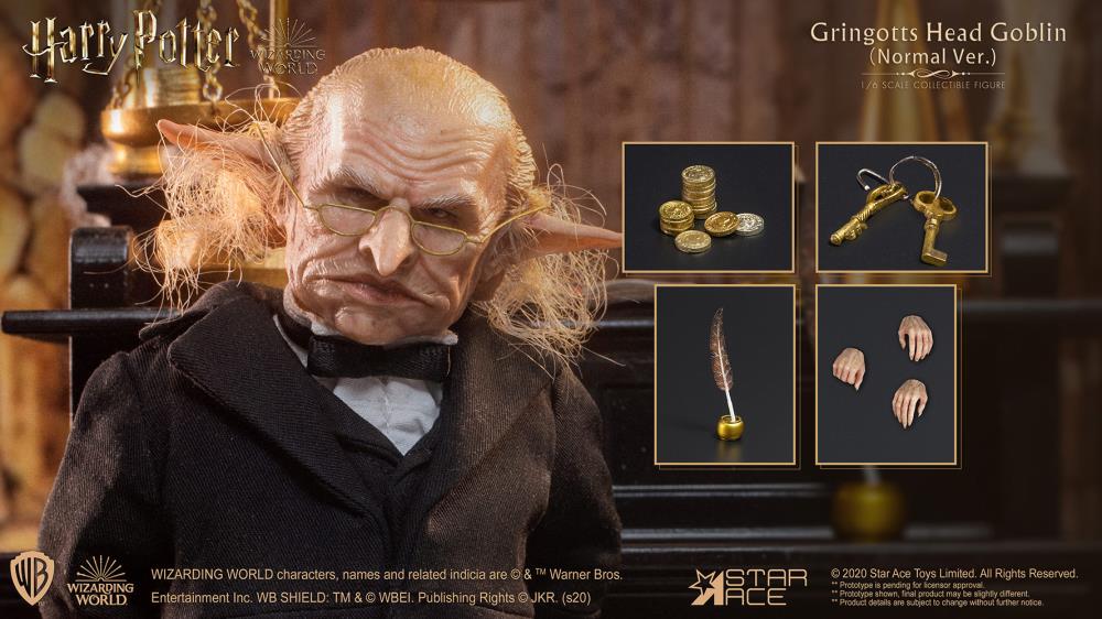 Harry Potter and the Sorcerer's Stone Gringotts Head Goblin 1/6 Scale Figure Gallery Image 4