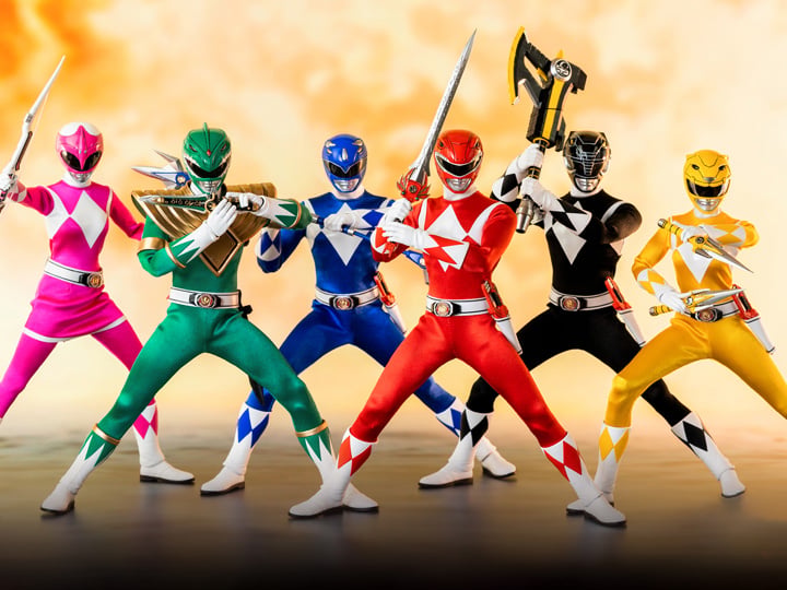 Mighty Morphin Power Rangers FigZero Core Rangers & Green Ranger 1/6 Scale Figure 6-Pack Gallery Image 1