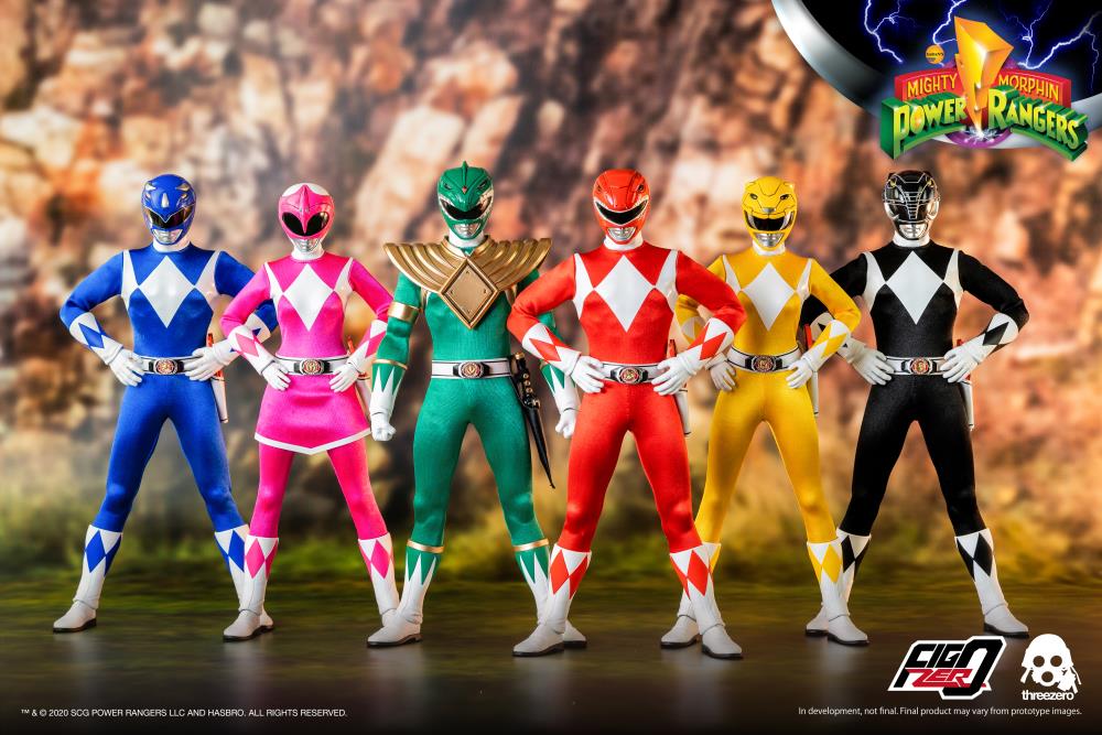 Mighty Morphin Power Rangers FigZero Core Rangers & Green Ranger 1/6 Scale Figure 6-Pack Gallery Image 3