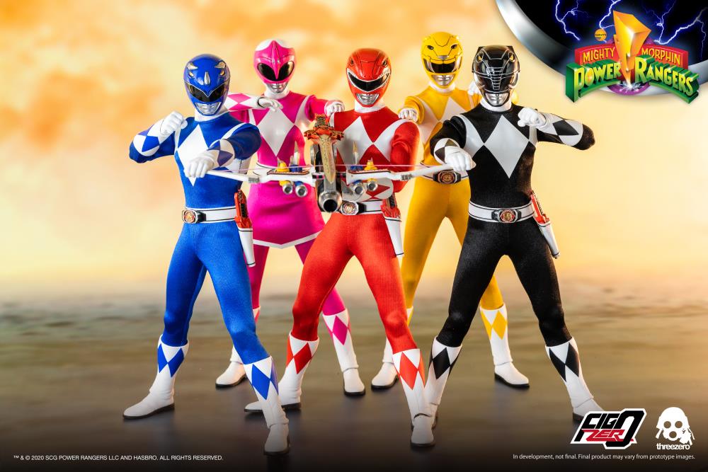 Mighty Morphin Power Rangers FigZero Core Rangers & Green Ranger 1/6 Scale Figure 6-Pack Gallery Image 4