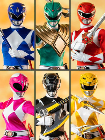 特撮 MIGHTY MORPHIN POWER RANGER three zero Mighty Morphin Power Rangers 1/6 Core Rangers + Green Ranger Six