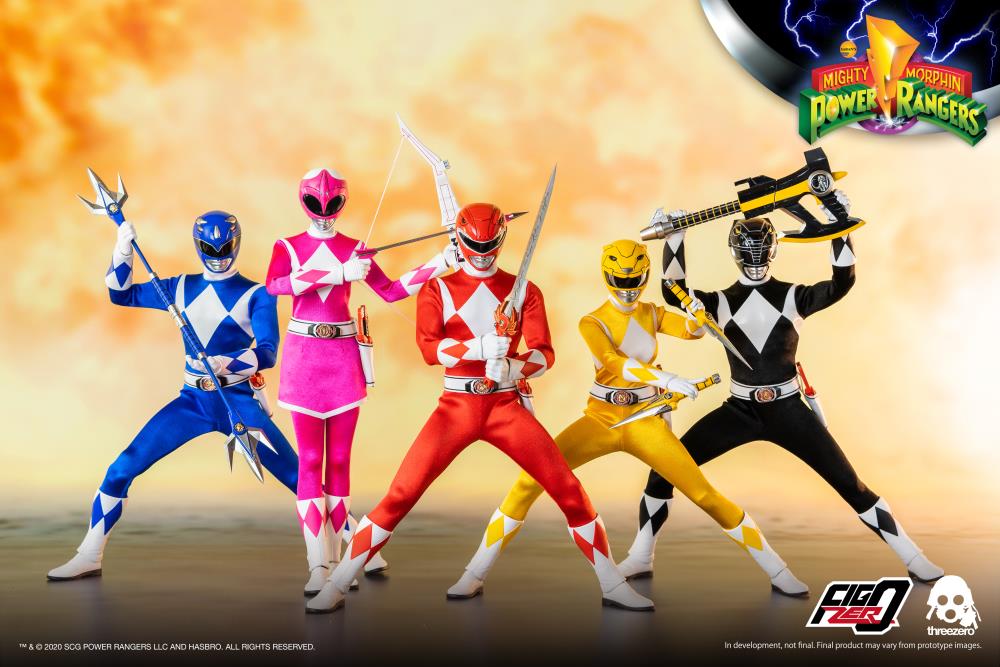 Mighty Morphin Power Rangers FigZero Core Rangers & Green Ranger 1/6 Scale Figure 6-Pack Gallery Image 6