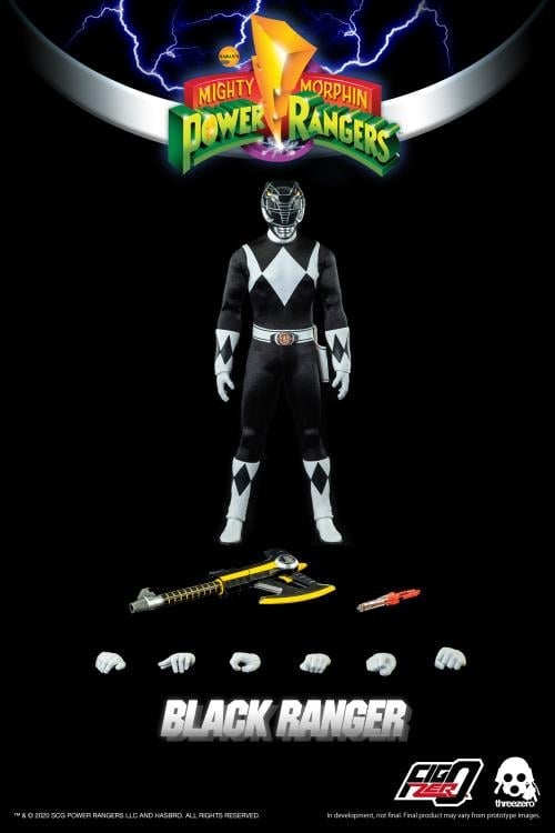Mighty Morphin Power Rangers FigZero Black Ranger 1/6 Scale Figure Gallery Image 11