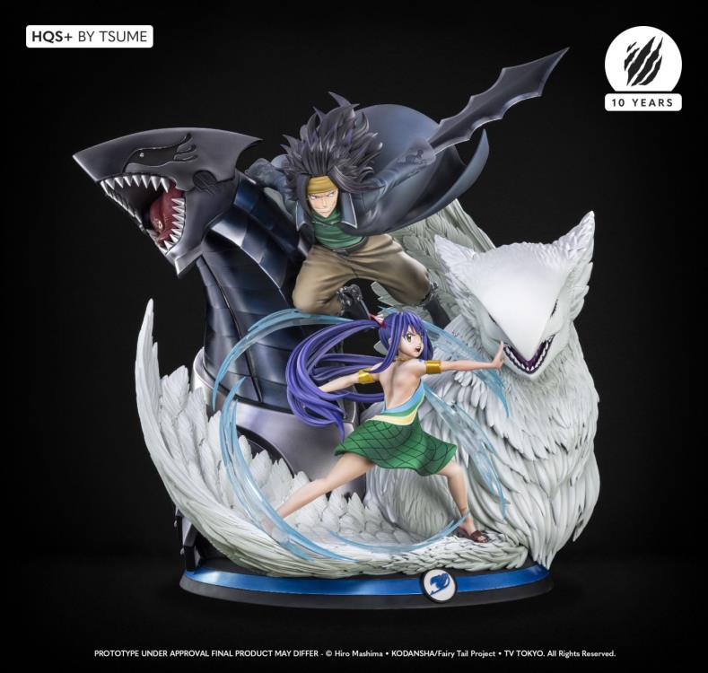 Fairy Tail HQS Plus Gajeel and Wendy 1/4 Scale Limited Edition Statue Gallery Image 4